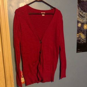 Mossimo Red Cardigan